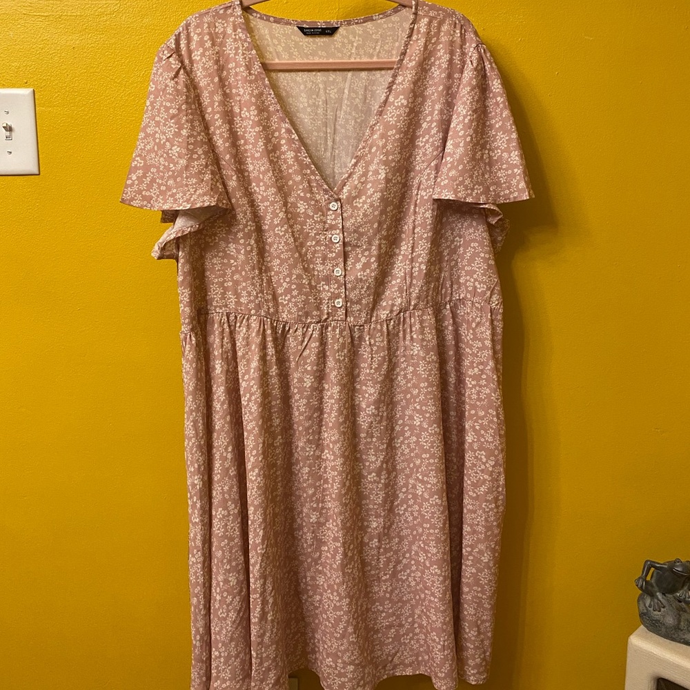 Shein size 4xl pink floral dress